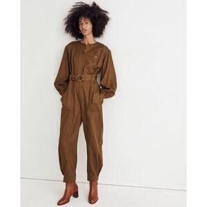 Madewell Jumpsuit Tapered-Leg in Golden Spinach XXS NWT